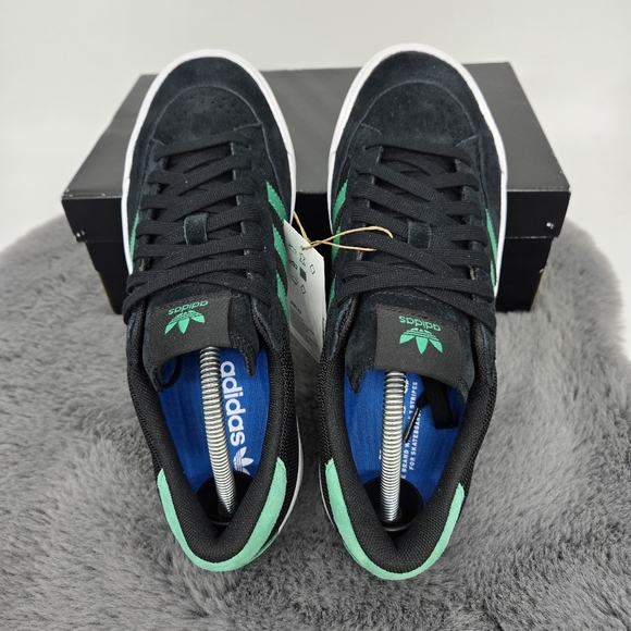 New adidas Nora 'Black Court Green' Men's Suede Shoes Size 9.5 - Picture 5 of 8